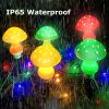 Solar Mushroom Light; Multi-Color Changing LED Outdoor Flowers Garden Courtyard Yard Patio Outside Christmas Holiday Decor - Solar 8 Lights