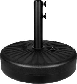 Simple Deluxe 20" Heavy Duty Patio Market Umbrella Stand with Steel Holder Water Filled for Outdoor, Lawn, Garden, 20inch, Round Base - as Pic