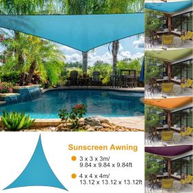 13.12ft Shade Sail Patio Cover Shade Canopy Camping Sail Awning Sail Sunscreen Shelter Triangle Cover - Blue