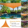 9.84ft Shade Sail Patio Cover Shade Canopy Camping Sail Awning Sail Sunscreen Shelter Triangle Cover - Orange