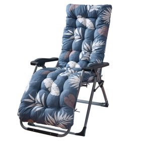 67x22in Chaise Lounger Cushion Recliner Rocking Chair Sofa Mat Deck Chair Cushion - Blue_GreyLeaf