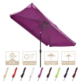 2Mx3M Aluminum Patio Umbrella Fuchsia