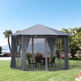 10ft x 10ft Patio Gazebo-Black-AS (Swiship-Ship) (Prohibited by WalMart) - As shown