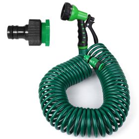 EVA Recoil Garden Hose Flexible Self-coiling Water Hose with 3/4' and 1/2' Adapter with 7 Spraying Modes for Boat Greenhouse Yard Patio - 20M