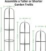 Metal Obelisk Trellis,Adjustable Heights Garden Trellis,Plant Assistant for Cucumbers,Rose,Tomato,Vines,Vegetables Trellis Cage - Green