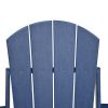 Folding Outdoor Adirondack Chair for Relaxing, HDPE All-weather Fire Pit Chair, Patio Lawn Chair for Outside Deck Garden Backyardf Balcony, Navy Blue