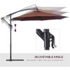 Outdoor beach umbrella/Patio Offset Umbrella (Swiship-Ship)(Prohibited by WalMart) - Brown