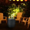 9.5 Gallon 4-in-1 Patio Rattan Cool Bar Cocktail Table Side Table XH - as show