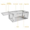 Rat Trap Cage Humane Live Rodent Trap Cage Mouse Control Bait Catch - Silver