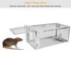 Rat Trap Cage Humane Live Rodent Trap Cage Mouse Control Bait Catch - Silver