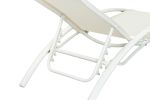 (Only for Pickup)Reclining Sun Lounger Set (Set of 2) - White