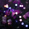 2Pcs Solar Firefly Lights Swaying Decorative Pathway Lamp IP65 Waterproof Landscape Patio Yard Night Light - Colorful