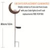 1pc Solar Lawn Light; Outdoor Moon Stake Metal Lights; Waterproof Warm White LED For Lawn Patio Courtyard Decoration - 1