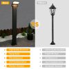 Inowel Outdoor Pathway Lights LED Bollard Light Landscape Path Light Modern Waterproof Driveway Lights 11706 - Black - 31.5in