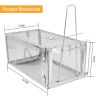 Rat Trap Cage Humane Live Rodent Trap Cage Mouse Control Bait Catch - Silver