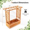 Raised Garden Bed with Trellis or Climbing Plant and Pot Hanging - Natural