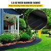 VEVOR Weed Barrier, 5.8oz Landscape Fabric, 4ft x 300ft Cover Mat Heavy Duty Woven Grass Control Geotextile for Garden, Patio, Black - Default