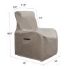 Outdoor Protective Cover;  Outdoor Patio Furniture Chair Protective Storage Cover;  Durable and Water Protected Outdoor Armchair Cover - Khaki