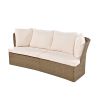 Customizable Outdoor Patio Furniture Set, Wicker Furniture Sofa Set with Thick Cushions, Suitable for Backyard, Porch. - Beige