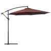 Outdoor beach umbrella/Patio Offset Umbrella (Swiship-Ship)(Prohibited by WalMart) - Brown