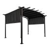 12 x 9 Ft Outdoor Pergola Patio Gazebo,Retractable Shade Canopy,Steel Frame Grape Gazebo,Sun shelter Pergola for Gardens,Terraces  Backyard