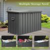 200 Gallon Outdoor Storage Deck Box Waterproof, Large Patio Storage Bin for Outside Cushions, Throw Pillows, Garden Tools, Lockable (Dark Gray)