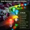 Solar Mushroom Light; Multi-Color Changing LED Outdoor Flowers Garden Courtyard Yard Patio Outside Christmas Holiday Decor - Solar 8 Lights