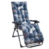 67x22in Chaise Lounger Cushion Recliner Rocking Chair Sofa Mat Deck Chair Cushion - Blue_GreyLeaf