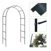 78"H x 45"W Metal Garden Arch Trellis; Adjustable Arbor Trellis for Garden Climbing Plants Support or Wedding Decor - Green