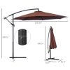 Outdoor beach umbrella/Patio Offset Umbrella (Swiship-Ship)(Prohibited by WalMart) - Brown