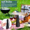 4Pcs Fly Repellent Fan Table Top Battery Powered Bug Deterrent Fan Hanging Food Fans for Party BBQ Picnic Camping - Black