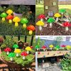 Solar Mushroom Light; Multi-Color Changing LED Outdoor Flowers Garden Courtyard Yard Patio Outside Christmas Holiday Decor - Solar 12Lights